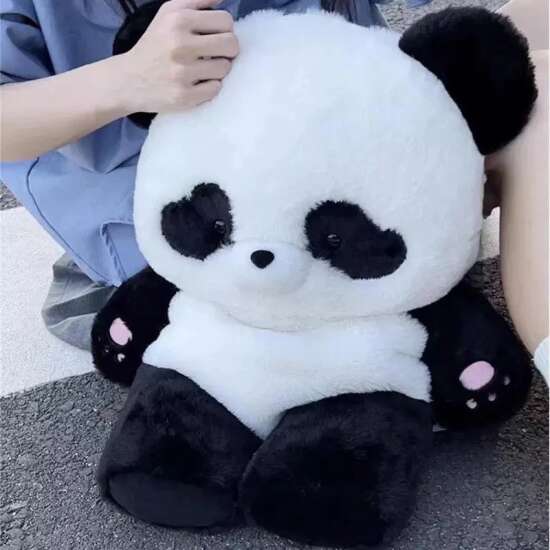 Mochila Escolar De Panda De Felpa Suave Kawai - Imagen 6