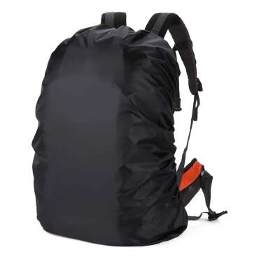 Funda Cubierta Mochila Protector De Lluvia Impermeable 35 L Color Negro