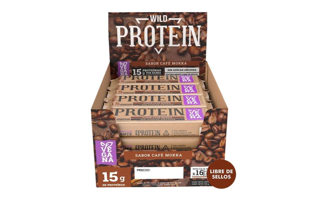 Barritas Wild Protein Vegana Café Mokka Caja 16 Unidades