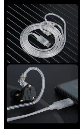 Cable Kz Usb-c Zsn/zs10 Pro/edx Pro/zsx/zvx/castor Micrófono - Imagen 2