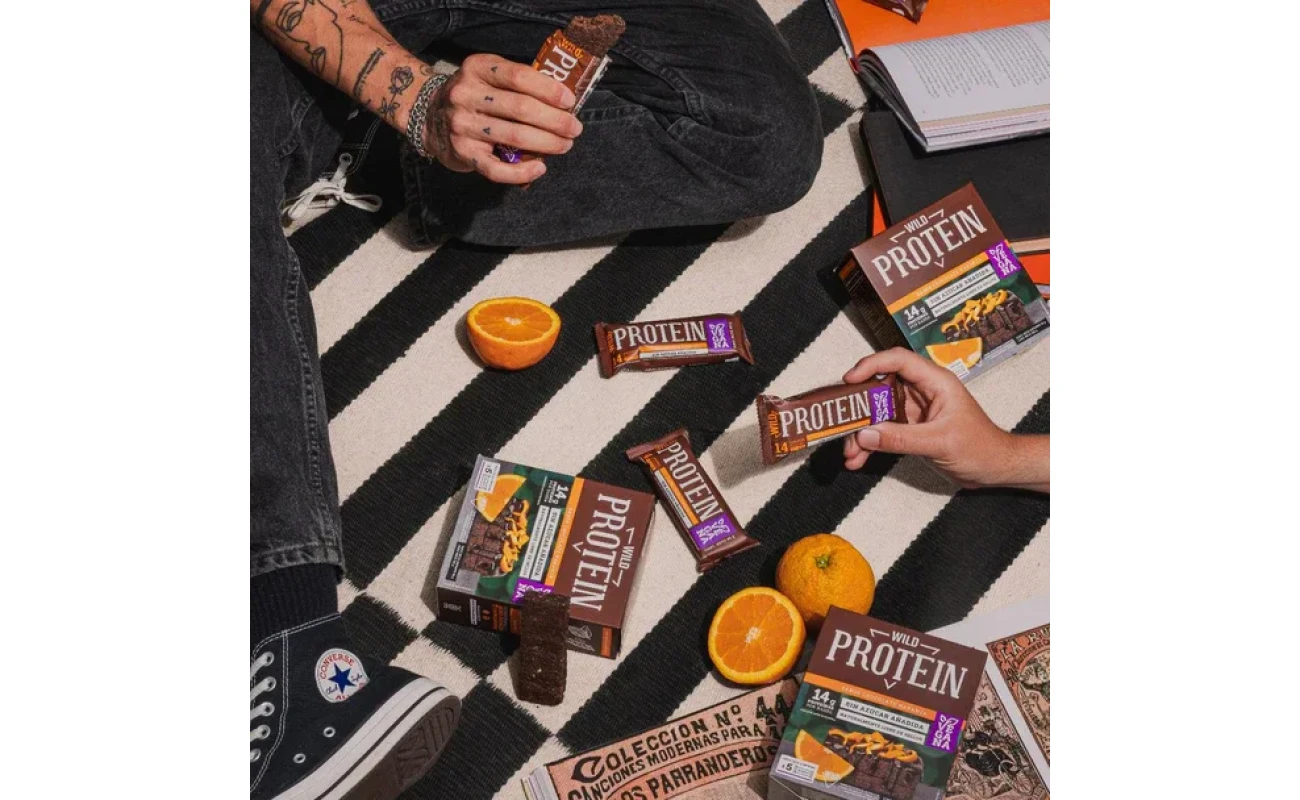 Barritas Wild Protein Vegana Naranja Bitter Caja 16 Unidades - imagen 2