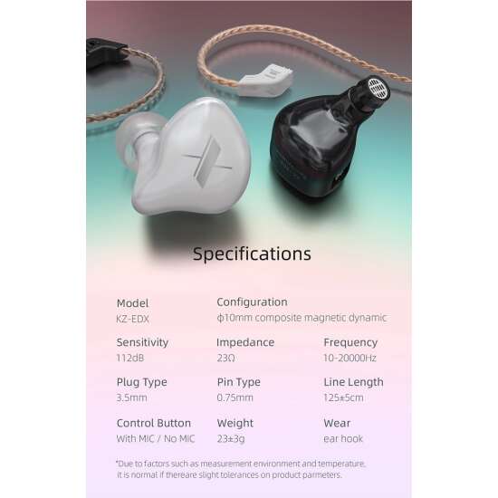 KZ EDX In-Ear Driver Dinamico - Imagen 5