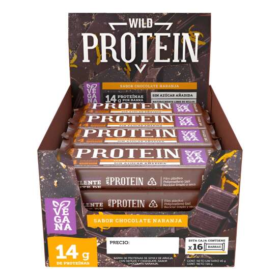 Wild Protein Vegana Chocolate Naranja 16u - Envio Gratis - Imagen 1