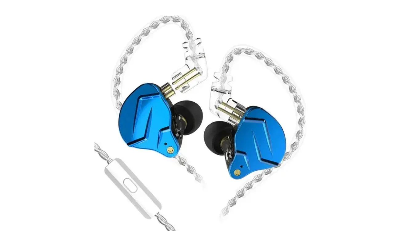 Audífonos KZ ZSN Pro X Azul con Micrófono Híbridos 1BA+1DD