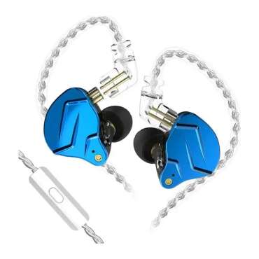 Audífonos KZ ZSN Pro X Azul con Micrófono Híbridos 1BA+1DD