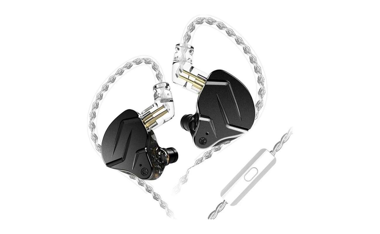 Audífonos KZ ZSN Pro X Negro con Micrófono Híbridos 1BA+1DD