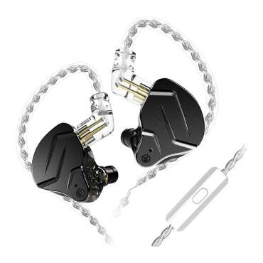 Audífonos KZ ZSN Pro X Negro con Micrófono Híbridos 1BA+1DD