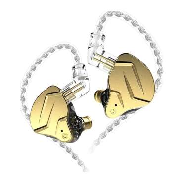 Audífonos KZ ZSN Pro X Dorado sin Micrófono Híbridos 1BA+1DD