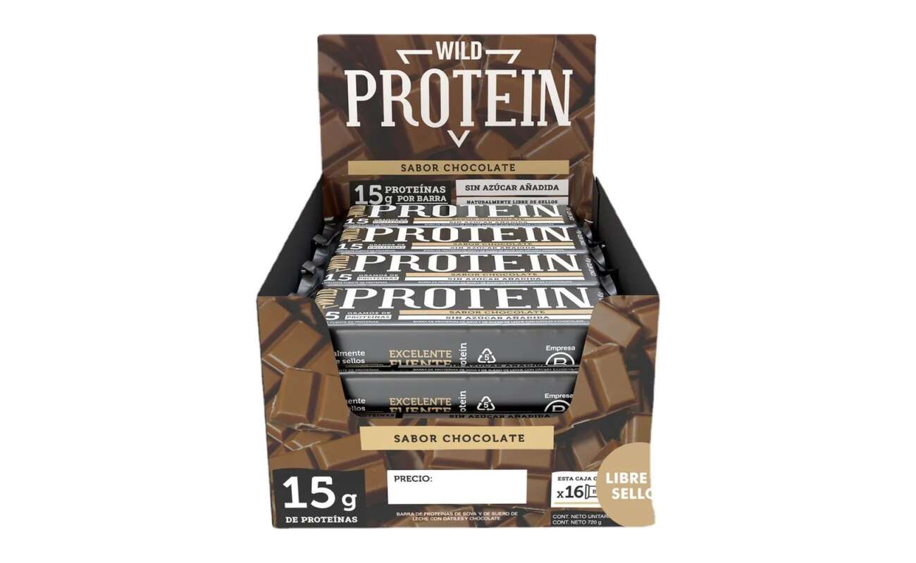 Barritas de Proteína Wild Protein Chocolate Caja 16 Unidades