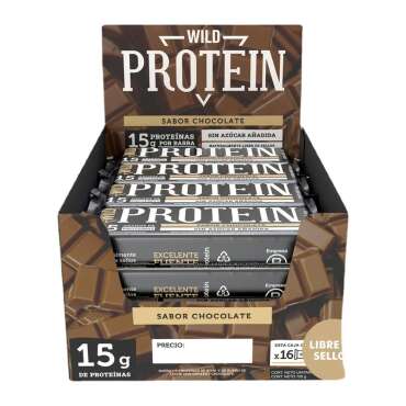 Barritas de Proteína Wild Protein Chocolate Caja 16 Unidades