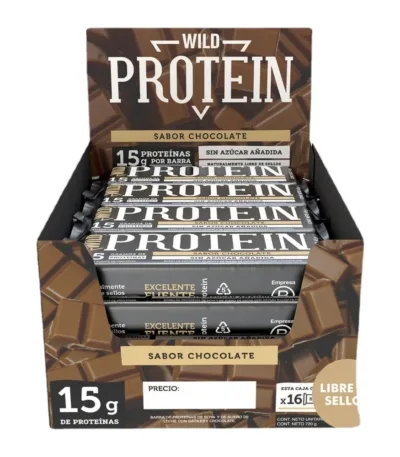 Barritas de Proteína Wild Protein Chocolate Caja 16 Unidades