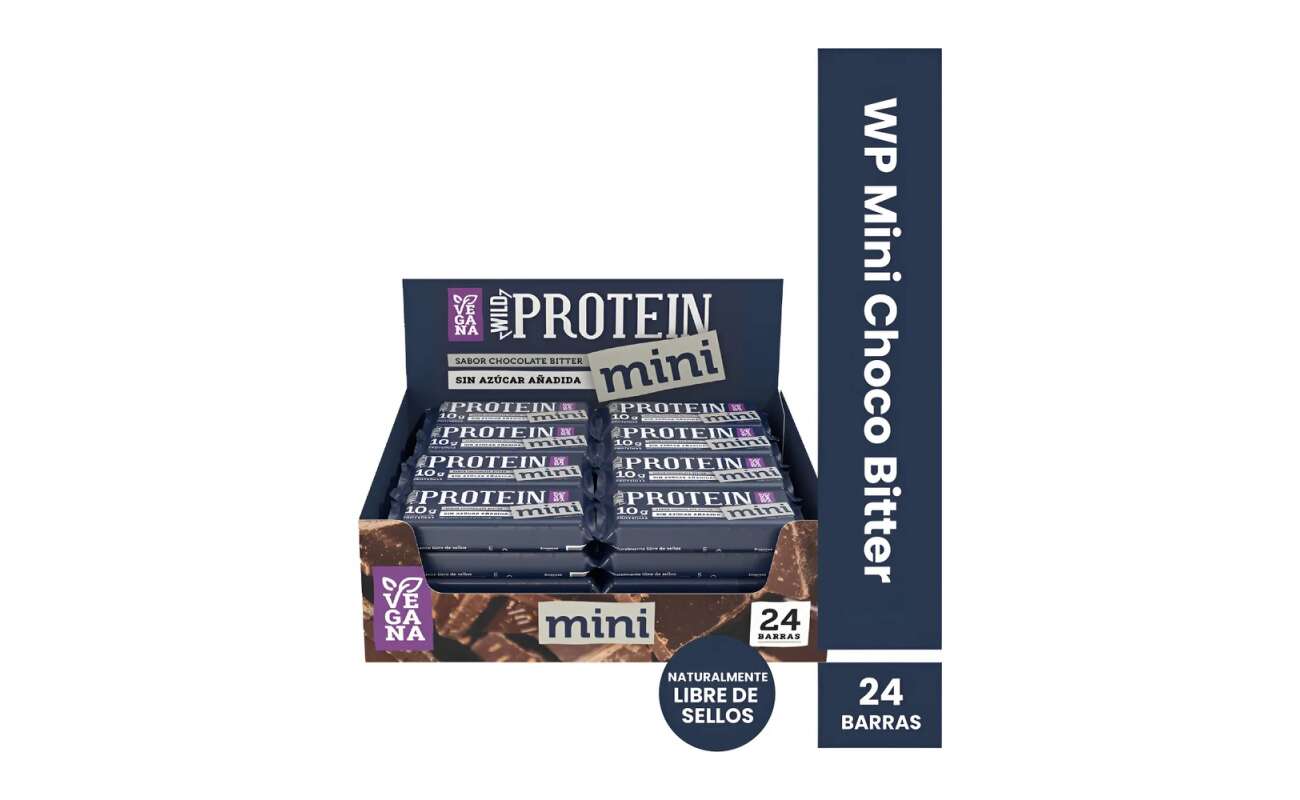 Wild Protein Mini Vegana Chocolate Bitter Caja 24 Barritas