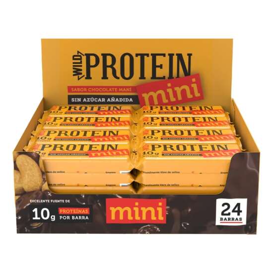 Wild Protein Mini Chocolate Maní 24 Unidades - Imagen 1