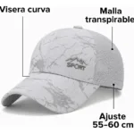 Jockey Gorra Deportiva Outdoor Transpirable Malla Ajustable - Imagen 5