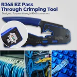 Crimpadora Rj45 Zoerax Pass Thru Para Cat5e Cat6 Cat6a - Imagen 4