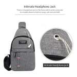 Riñonera De Hombro Azul 31x17x5 Uso Diario Impermeable - Imagen 5