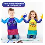 Delantal Infantil Párvulo Manga Larga 51x43 Cm Impermeable - Imagen 7