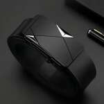 Cinturón Hombre Cuero Pu 130cm Con Hebilla Automática