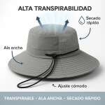 Sombrero Pescador Outdoor Malla Transpirable Playa Ala Ancha - Imagen 3