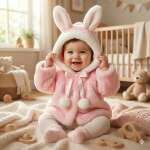 Chaqueta Gruesa Bebé Peludito Abrigo Cálido Suave