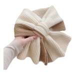 Bufanda De Lana Tejida A Doble Color Diseño Cruzado