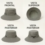 Sombrero Pescador Outdoor Malla Transpirable Playa Ala Ancha - Imagen 5