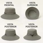 Sombrero Pescador Outdoor Malla Transpirable Playa Ala Ancha - Imagen 5