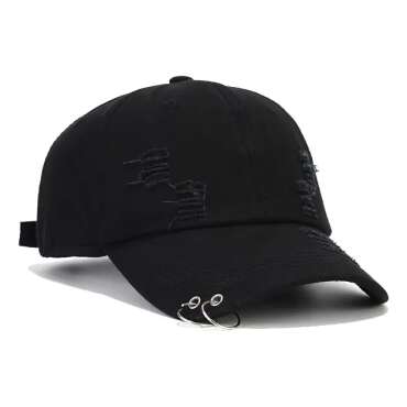 Jockey Urbano Rasgado Hip Hop Vintage Ajustable Con Argollas