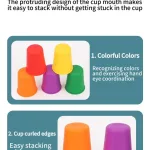 Juego De Mesa Tazas Apilables + 50 Cartas Velocidad - Imagen 11