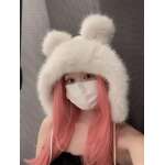 Gorro Felpa Kawaii Mujer Termico Con Orejas De Oso - Imagen 5