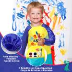 Delantal Infantil Párvulo Manga Larga 51x43 Cm Impermeable - Imagen 6