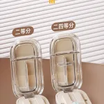 Pastillero Con Cortador 1/2 Y Organizador Portátil Beige - Imagen 6