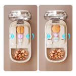 Pastillero Con Cortador 1/2 Y Organizador Portátil Beige - Imagen 3