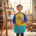 Delantal Infantil Párvulo Manga Larga 51x43 Cm Impermeable - Imagen 2