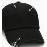 Jockey Urbano Rasgado Hip Hop Vintage Ajustable Con Argollas - Imagen 4