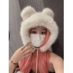 Gorro Felpa Kawaii Mujer Termico Con Orejas De Oso - Imagen 6