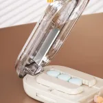 Pastillero Con Cortador 1/2 Y Organizador Portátil Beige - Imagen 8