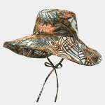 Sombrero Playa Mujer Floral Estilo Tropical Con Ala Ancha