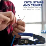 Crimpadora Rj45 Zoerax Pass Thru Para Cat5e Cat6 Cat6a - Imagen 3