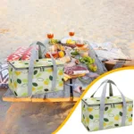 Canasto Térmico Impermeable Plegable Para Playa O Picnic - Imagen 7