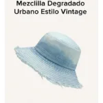 Sombrero Bucket Mezclilla Degradado Urbano Estilo Vintage - Imagen 6