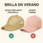 Jockey Mujer Brillante Con Cola De Caballo Y Malla - Imagen 5