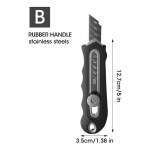 Tiptop Cutter Cartonero Mango De Caucho Hoja Reemplazable - Imagen 8