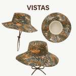 Sombrero Playa Mujer Floral Estilo Tropical Con Ala Ancha - Imagen 6