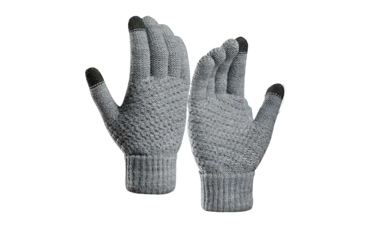 Guantes Térmicos Táctiles de Punto Unisex Gris