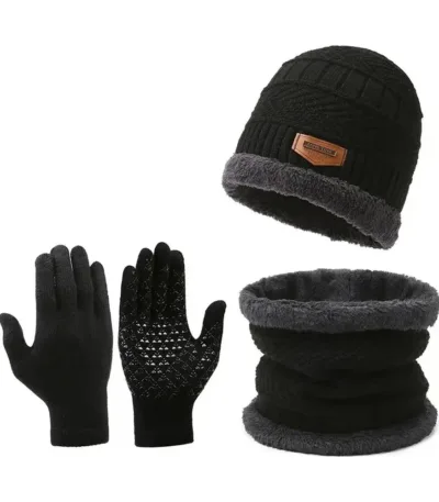 Set Invierno 3 en 1: Gorro, Cuello y Guantes Táctiles con Chiporro