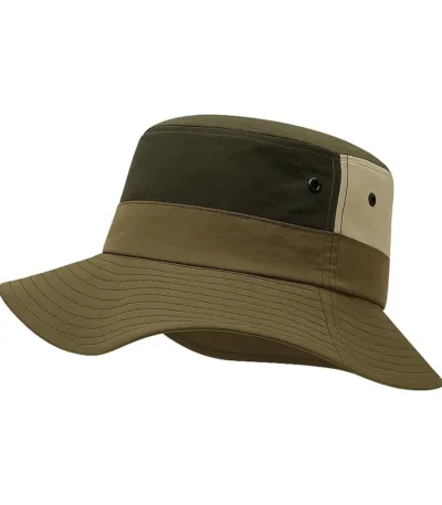 Sombrero Pescador Outdoor Ala Ancha Protección Solar Verde Musgo