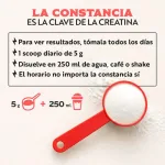 Creatina Monohidratada Unica Certificada Wild Foods - 500g - Imagen 5