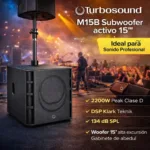 Subwoofer Activo Turbosound M15b 15 Sub Bajo Estudio 2200w - Imagen 4