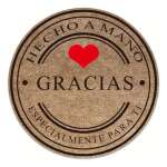 Etiquetas Gracias Frase Adhesivas 25mm 500 Uds